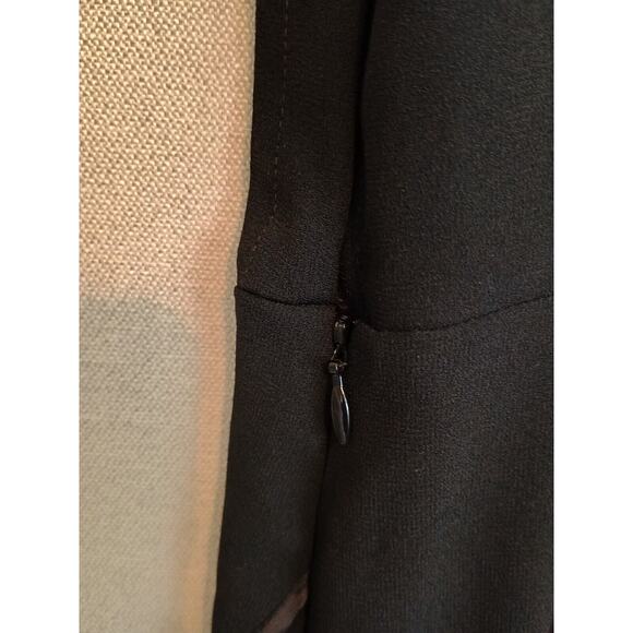 MM LaFleur Dress Womens 8 Black Tory Faux Wrap Career Professional Classic Dress - Picture 5 of 11